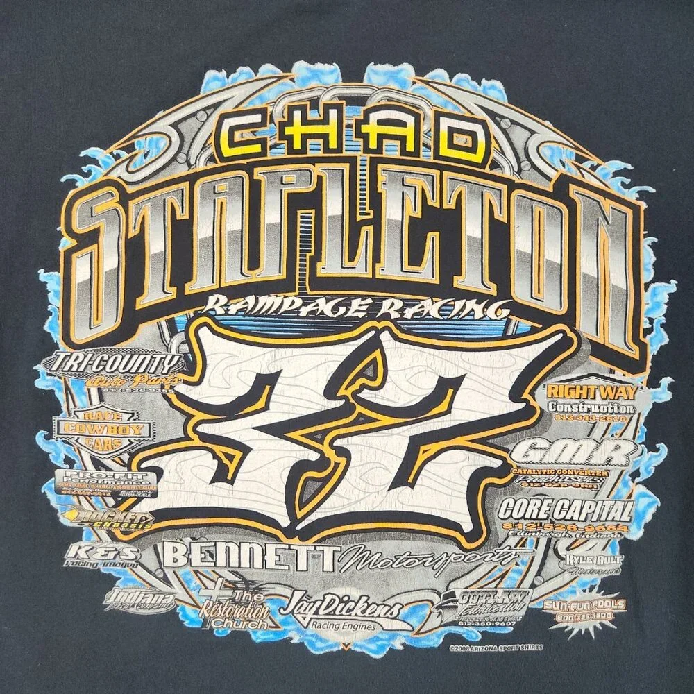 Chad Stapleton Dirt Late Model Motorsports Racing Shirt Mens Extra Large Indiana - Picture 4 of 11